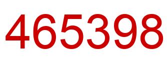 Number 465398 red image