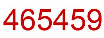 Number 465459 red image