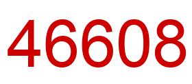 Number 46608 red image