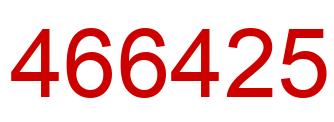 Number 466425 red image