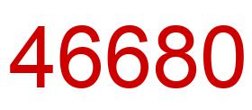 Number 46680 red image