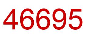 Number 46695 red image