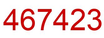 Number 467423 red image