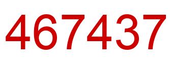 Number 467437 red image