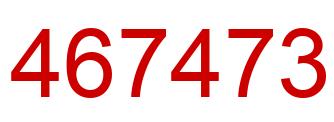 Number 467473 red image