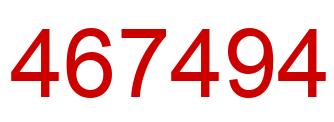 Number 467494 red image