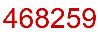 Número 468259 imagen rojo