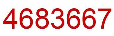 Number 4683667 red image