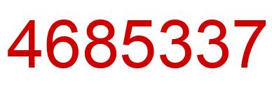 Number 4685337 red image