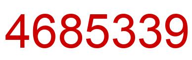 Number 4685339 red image