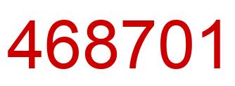 Number 468701 red image