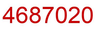 Number 4687020 red image
