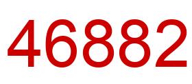 Number 46882 red image