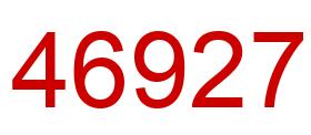 Number 46927 red image