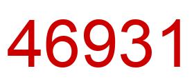 Number 46931 red image