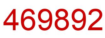 Number 469892 red image