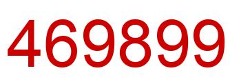 Número 469899 imagen rojo
