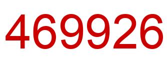 Número 469926 imagen rojo