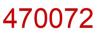 Number 470072 red image