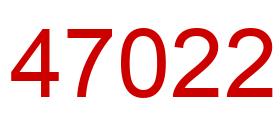 Número 47022 imagen rojo