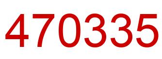 Número 470335 imagen rojo