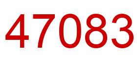 Number 47083 red image