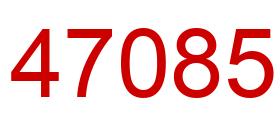 Number 47085 red image