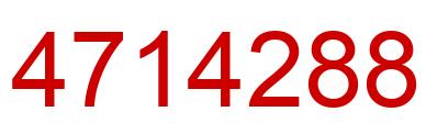 Number 4714288 red image