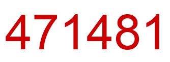 Number 471481 red image