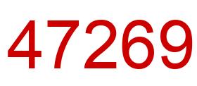Number 47269 red image