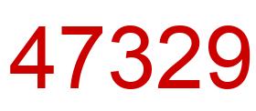 Number 47329 red image