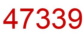 Number 47339 red image
