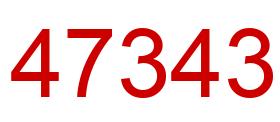 Number 47343 red image