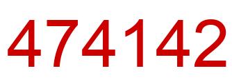Número 474142 imagen rojo