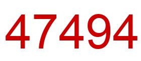 Number 47494 red image