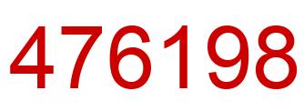 Número 476198 imagen rojo