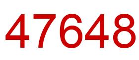 Número 47648 imagen rojo