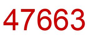 Number 47663 red image