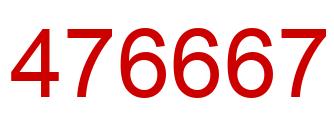 Number 476667 red image