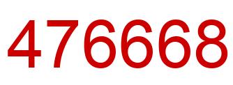 Number 476668 red image