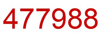 Número 477988 imagen rojo