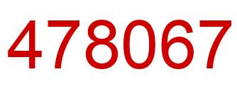 Number 478067 red image