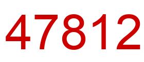 Number 47812 red image