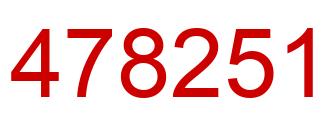 Number 478251 red image