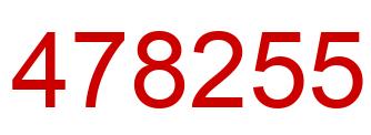 Number 478255 red image