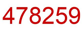 Number 478259 red image