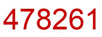 Number 478261 red image