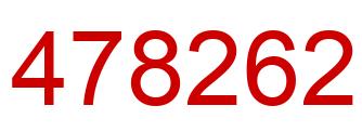 Number 478262 red image