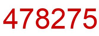 Number 478275 red image