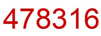 Number 478316 red image